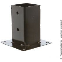 Mermier - Support de poteau sur platine Dimension (mm) : 70x70