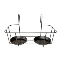 Support 2 pots pour balcon 26cm