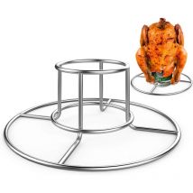KZQ - Support de poulet Beercan, support de poulet en acier inoxydable pour fumeur et gril