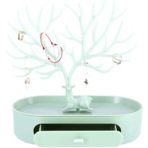 Support de rangement pour bijoux en bois de cerf - vert