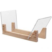 Yzmrbdqc - Support de rangement pour disques en vinyle – Empile jusqu'à 50 albums, disques vinyles de 7 ou 12 pouces – Organiseur en bois massif avec