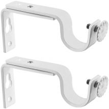 Support de rideau 2 pièces 18-22 mm support de rideau réglable support de tringle à rideaux (blanc)