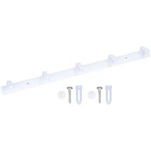 Support de sèche-cheveux,Porte-manteau mural porte-manteau moderne et élégant avec 5 crochets pour salle de bain salon blanc Rapanda