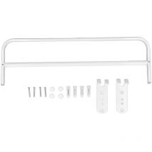 Rapanda - Support de sèche-cheveux,Porte-serviettes à Double tige en aluminium antirouille, Double barre à serviettes avec crochets pour salle de