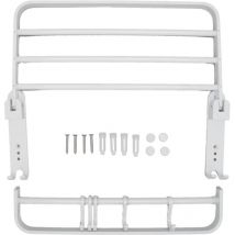 Support de sèche-cheveux,Porte-serviettes mural en aluminium, espace, pour salle de bain et cuisine, blanc Rapanda