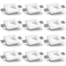 Support De Projecteur Carré En Céramique Pour Lampes Led Universelles 12 Pièces