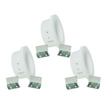 Housecurity - support de spot encastré rond pour faux plafonds 3 pièces