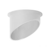Support de spot encastrable biseauté alu rond GU10 35W Blanc