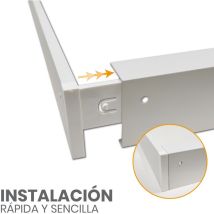 Support de surface en aluminium pour panneau led 120x30cm Lot de 1 u.