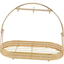 Jeffergarden Support de tasse en fer pour tasses à café, organisateur de vaisselle, égouttoir à tasses, support de séchage avec 6 crochets pour