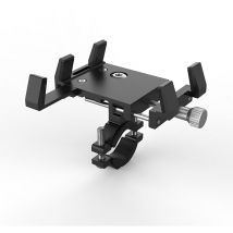 Linghhang - Support de téléphone de vélo noir, support de téléphone de moto en alliage d'aluminium support de téléphone de vélo universel sans outil