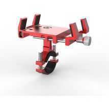 Linghhang - Support de téléphone de vélo rouge, support de téléphone de moto en alliage d'aluminium support de téléphone de vélo universel sans outil