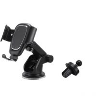 Support de téléphone de voiture, 4-7,2 pouces, rotation à 360 degrés, silicone, universel, noir