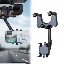 Support de téléphone Portable pour rétroviseur de Voiture - Rotation à 360 ° - Universel - Réglable - Affichage de la Direction