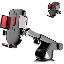 Support de téléphone portable pour voiture [aspiration stable, ultra-durable] support de téléphone portable à ventouse à bras long