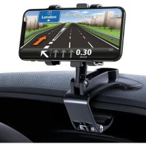 Support de Téléphone Voiture Rotation à 360 degrés,pour Tableau de Bord,Compatible avec gps et Les téléphones Portables de 4,0 à 7,0 Pouces. Noir