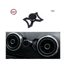 Support Téléphone Voiture magnétique pour Audi A3 S3 RS3 8V porte Voiture telephone pour Smartphone GPS Vision Ajustable à 360 degrés Noir
