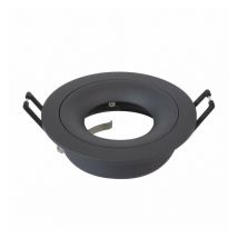 Collerette support d'encastrement GU10 / MR16 - curve - Rond - Noir