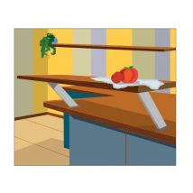 Support déporté Manart finition alu - plateau 140 x 50 mm - 2520