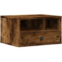 Support d'imprimante chêne fumé 40x32x22,5 cm bois d'ingénierie Vidaxl