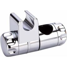 Support Douche À Main Remplaçable, Support Pommeau De Douche, Clamp Douchette Réglable De Salle De Bain, 19-22mm À Diamètre Réglable Abs Chromé