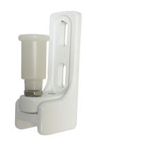 Support en Aluminium avec olive de guidage anti-soulèvement. Blanc Ral 9010