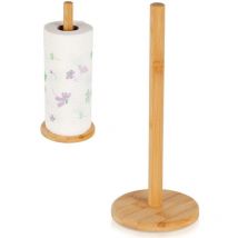 Excellent Houseware - Support en bambou pour rouleau de papier essuie-tout, ø 12,5 x 31,5 cm