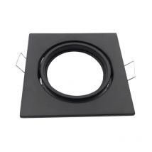 Support Encastrable GU10 Carré Noir Mat Orientable Silamp