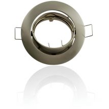 Support encastrable rond orientable Aluminium brossé MR16 - Aluminium brossé