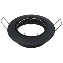 Support encastrable rond orientable Noir Noir - Sans douille