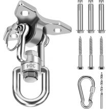 Support et fixation pour hamacSupport et fixation pour hamac Suspendue Crochet Pivotant à 360 °, Support Extérieur en Acier Inoxydable Jusqu'à 500 kg