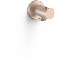 Tres - Support Fixe Avec Arrivée D'Eau Pour Douchette Or Rose Mat 24k 26118221opm