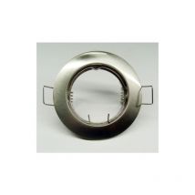 Support fixe pour spots a' encastrer ronds nickel GU10 led pour plaque de platre nickele'e