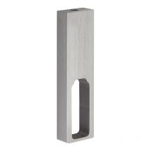 Support intermédiaire sous tablette pour tube de penderie rectangulaire - Décor : Aspect inox brossé Itar