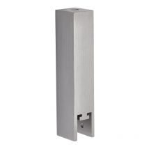 Support intermédiaire sous tablette pour tube de penderie rectangulaire - Décor : Aspect inox brossé Itar