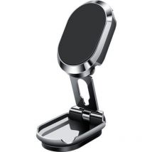 Support magnétique de téléphone pour Voiture métal Multifonctionnel Aimant Rotation 360° Support de téléphone de Bureau pour écran de Tableau de Bord