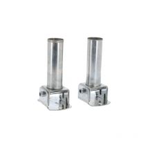 Poolco - Support Mâle basculable pour échelle de piscine - Articulé - Inox - Lot 2 pièces