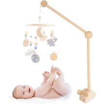 Mobile-ständer Aus Holz, Drehbarer Arm, Wolkenfuß, Geeignet Für Kinderbetten Und Wickeltische