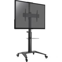 Support mobile pour écran Visioconférence 37''-70'', Hauteur 125-160cm, Noir