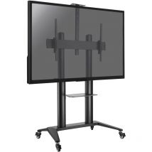 Support mobile pour écran Visioconférence 70''-120'', Hauteur 125-160cm, noir