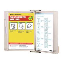 Support mural 10 panneaux d'affichage peints en noir pour A4 TARIFOLD