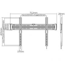 Mb Geroa - Support mural fixe pour écran 40 à 70 c4070