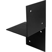 Wovar - Support mural Pergola Recouvert Noir pour poutres 15 x 15 cm Droit - Par Pièce