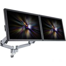 Speaka Professional - Support mural pour écran SP-1624884 25,4 cm (10') - 68,6 cm (27') réglable en hauteur, inclinable, mobile, rotatif argent-noir