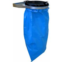 Support Mural pour Sac Poubelle avec Couvercle Porte-Sac Mural en Métal 120 litres Support Robuste en Acier Support de Sac Jaune 120L Conteneur à