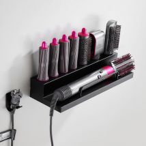 Ahlsen Support mural pour sèche-cheveux Dyson Airwrap Styler fer à boucler et 7 accessoires, kit de rangement mural en acier inoxydable 3813.87CM