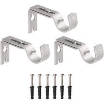 Support Mural réglable pour Tringle à Rideau 3pcs Supports de Tringle à Rideau Rod