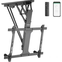 Speaka Professional - Support tv pour plafond SP-TVCM-520 avec motorisation électrique, inclinable, commande par application 81,3 cm (32') - 177,8 cm