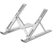 Support Ordinateur Portable, Support pc Portable Pliable à Surélever 6 Angles Réglable, Antidérapant en Aluminium Ventilé Stand Compatible avec