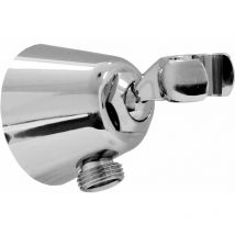 Damast - Support douche fixe rond avec prise d'eau 13806 Chromé